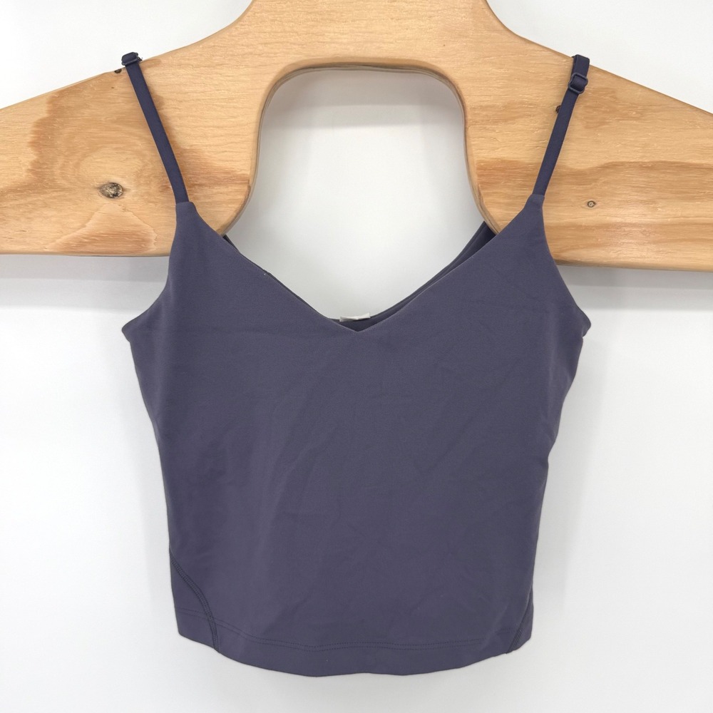 Lululemon Align Tank Top Women 2 Purple LW1EQUS Nulu Cropped Adjustable Camisole